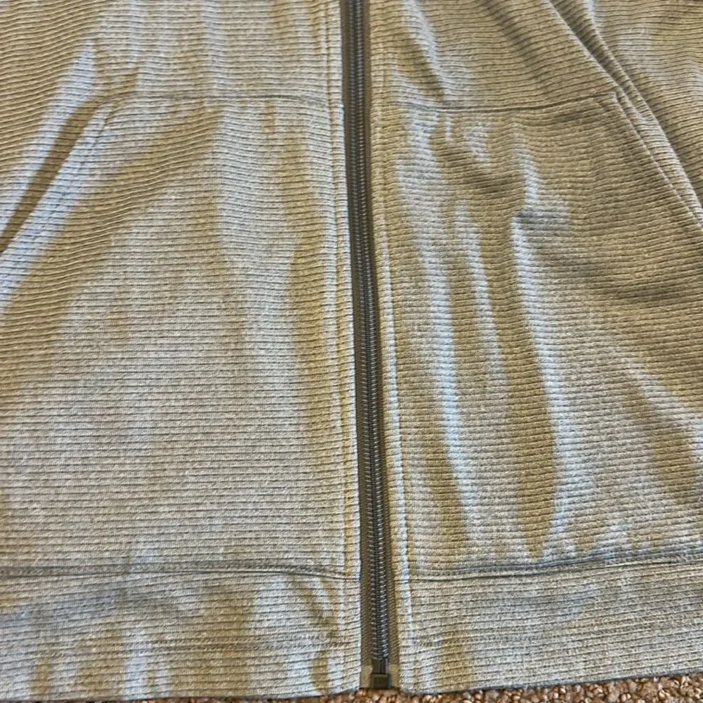 Nike Boys Dri Fit Grey Logo Zip-up Hooded Lightweight Shirt/Jacket - Size XL